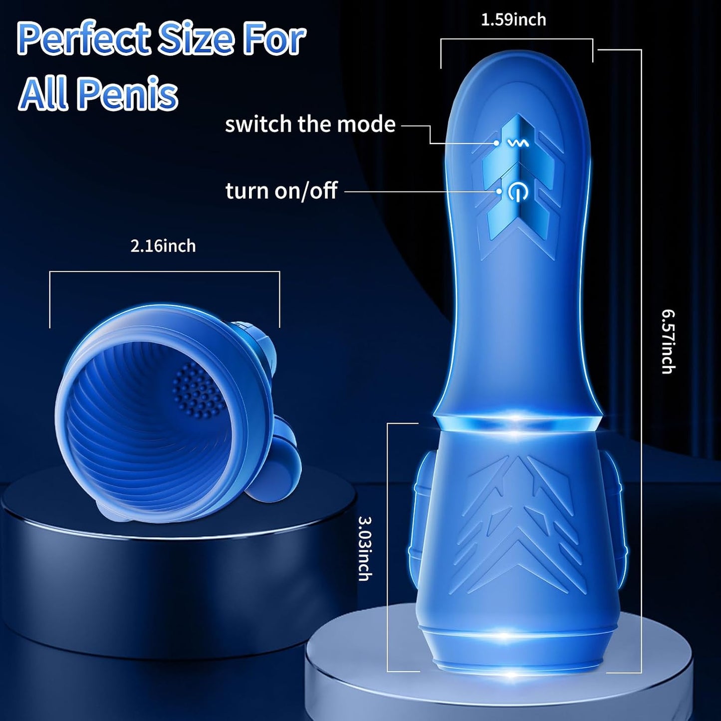 2 IN 1 Penis Trainingsvibrator Integrierter Taschenmuschi mit 10 Vibrationsmodi