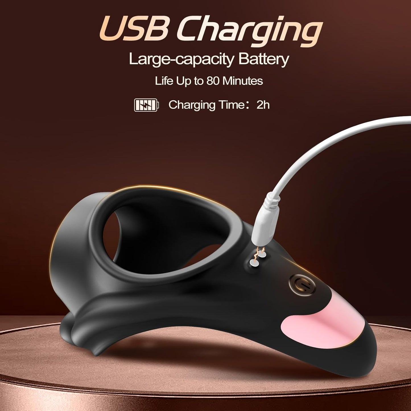 App-gesteuerter Penistrainer Cockring Vibrator mit 9 Vibrationsfunktionen
