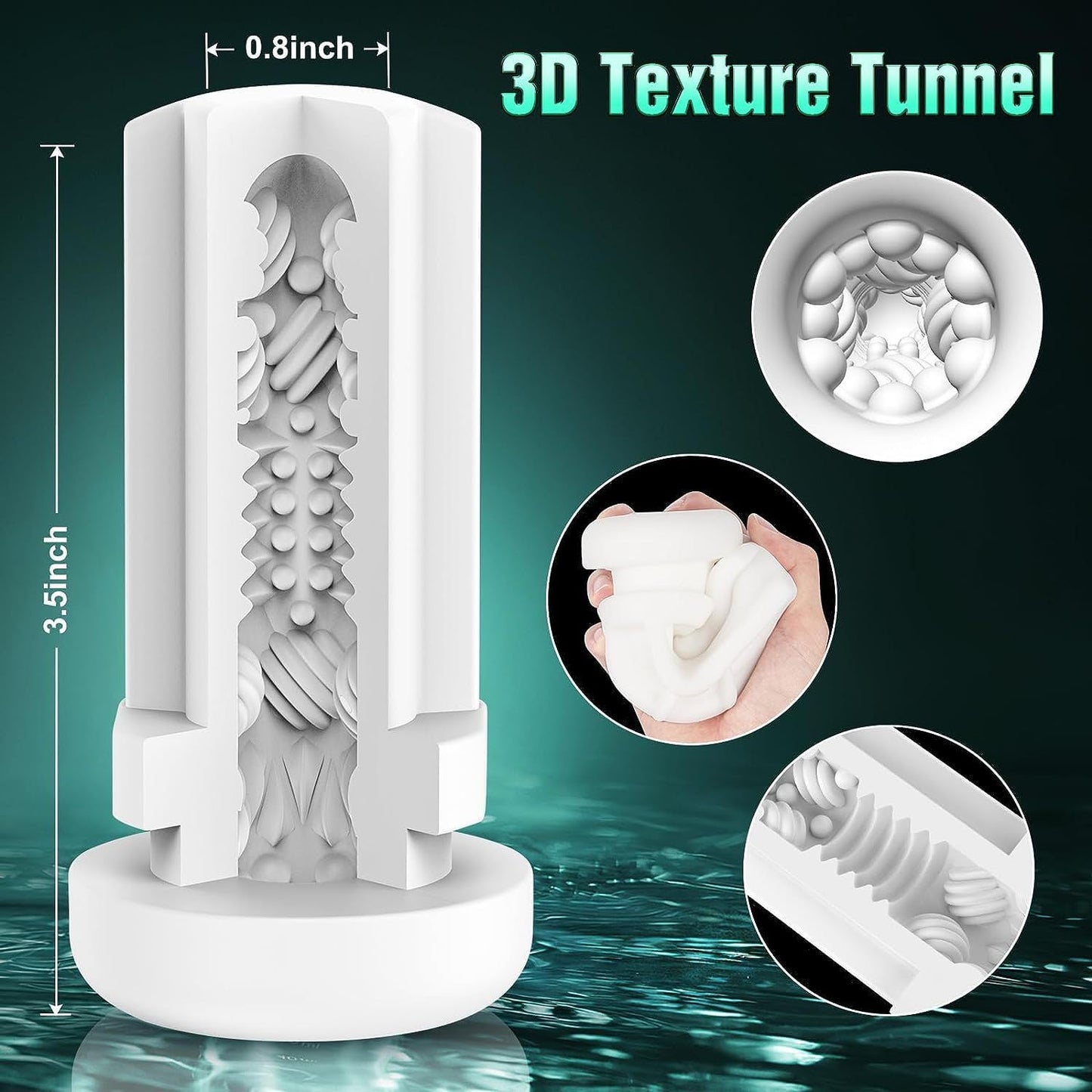 Automatische elektrische masturbator met 4 zuigmodi en 4 telescopische modi en verwarming