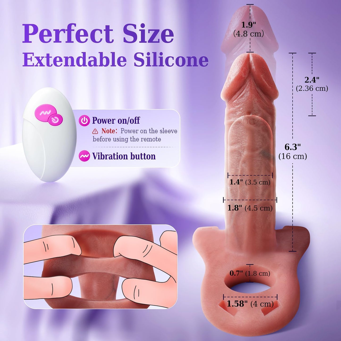 Strap-On 5 IN 1 Penishülle Penis Trainer Vibrator mit Mehreren Modi & App-Integration