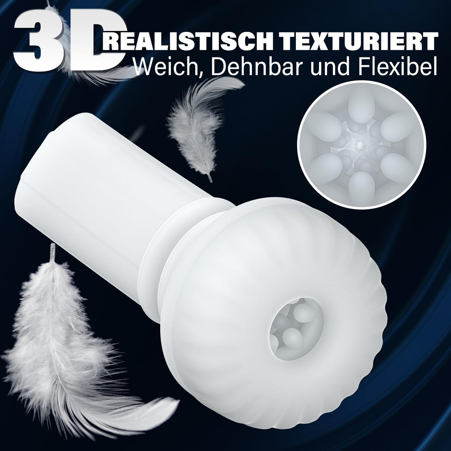 3D Realistische Elektrischer Masturbator mit 7 Leistungsstarke Modi Teleskop & Vibrieren