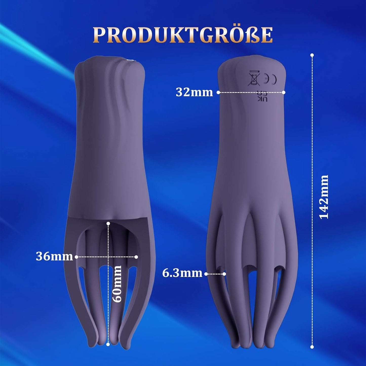 Elektrische masturbator eikelvibrator met 10 vibratiestanden penistrainer-stimulator