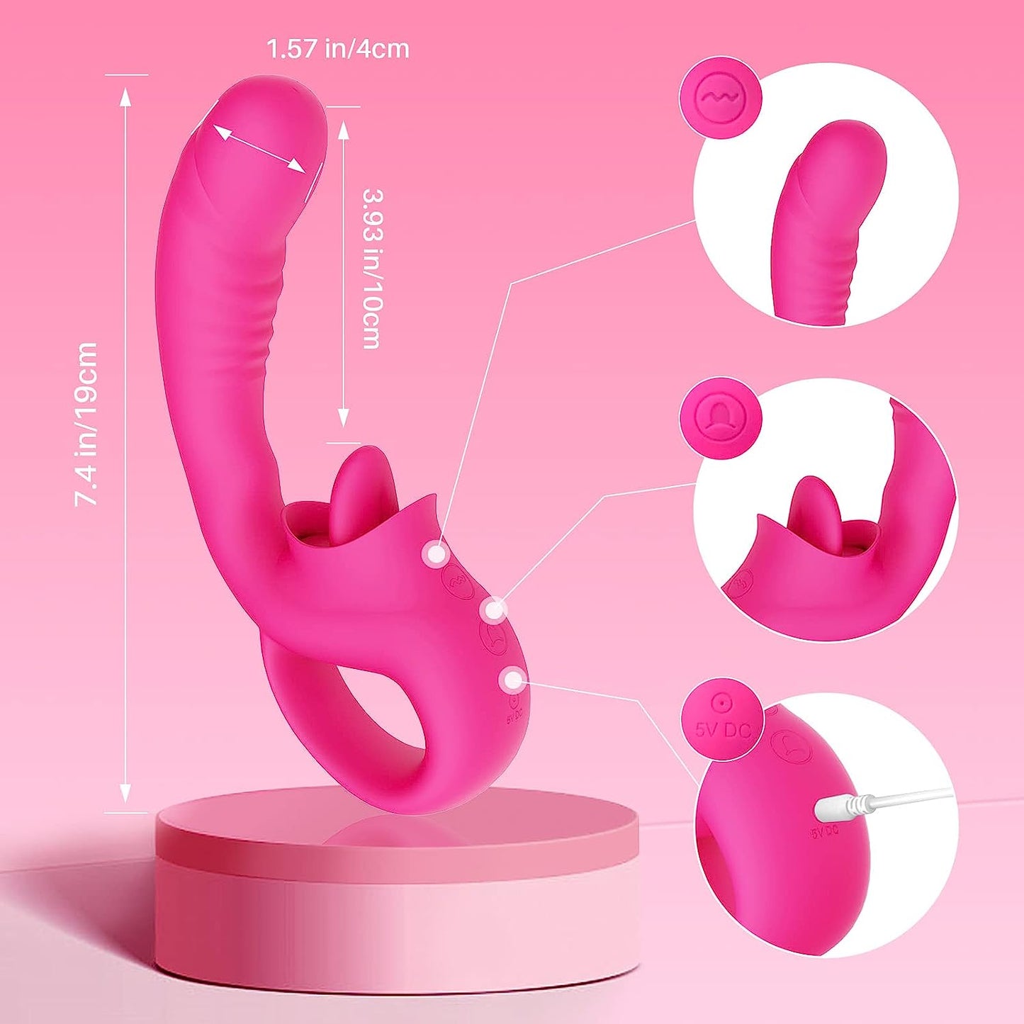 G-Spot vibrators dildo clitorisstimulator met 10 lik- en vibratiemodi