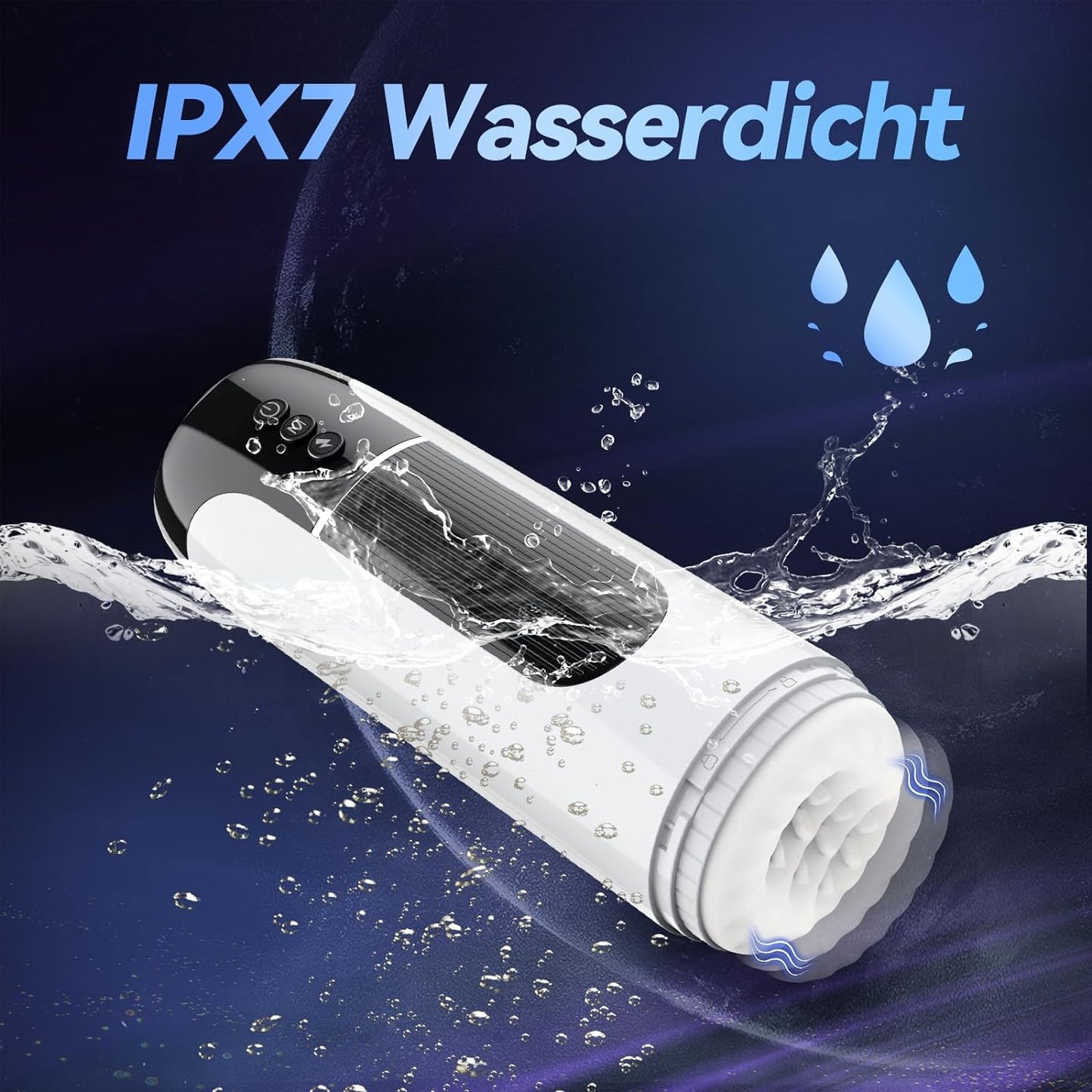 Automatische Masturbator Cup mit 4-Frequenz Push Funktion & 7 Frequenz Vibration