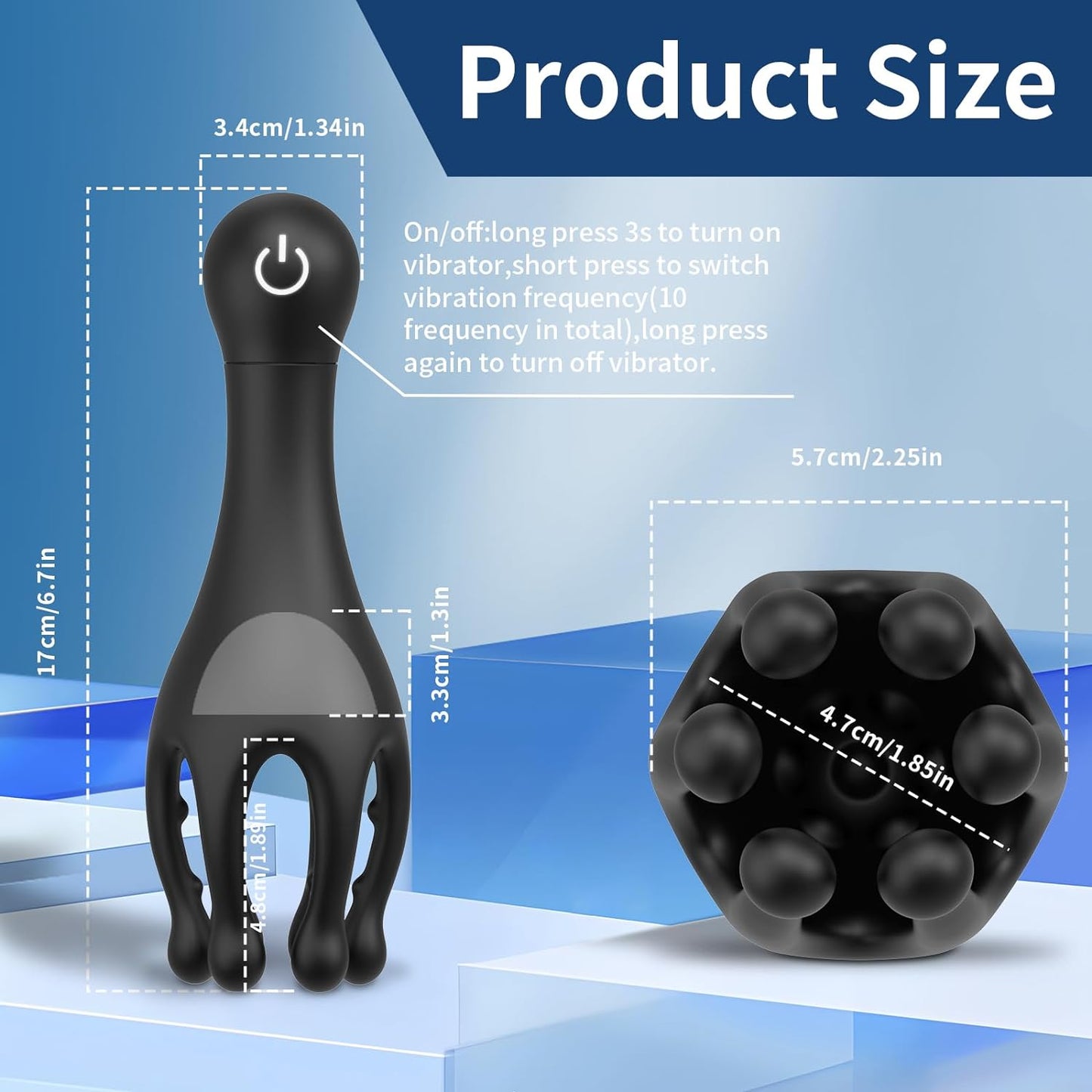 360° korrelstimulatie masturbator penismassage met 10 krachtige vibratiemodi