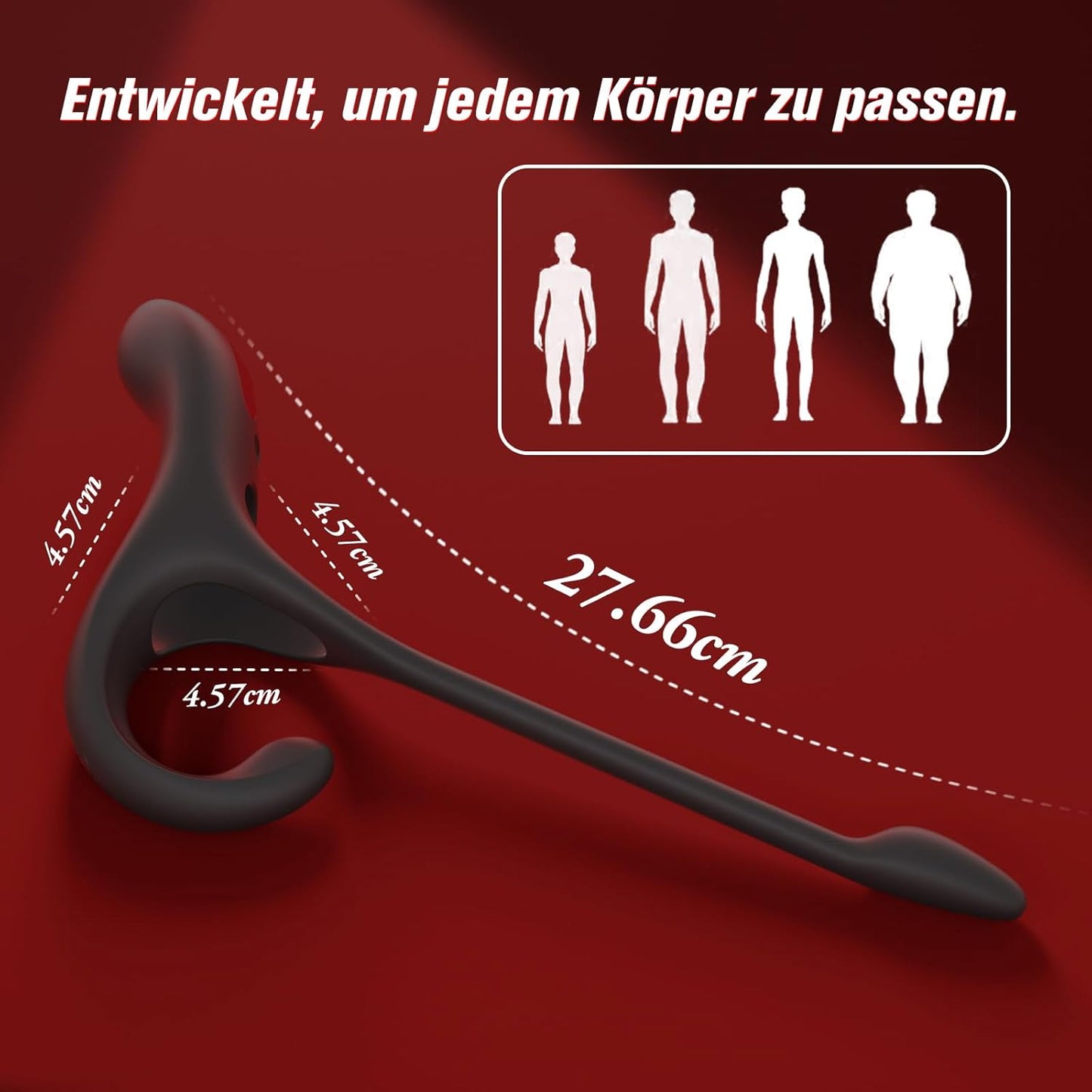 Analplug Prostata Hoden Stimulator Penisring Klitorisstimulator mit 10 Vibrations