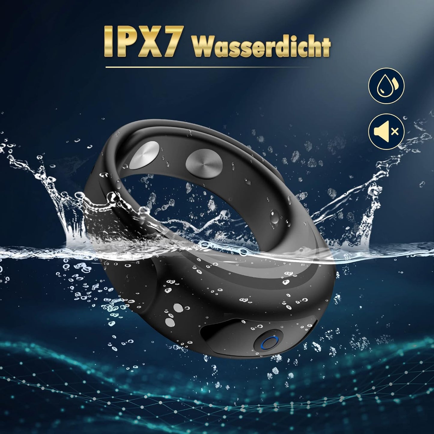 Penis ring vibrators silicone cock ring with 10 vibration modes from gentle to strong