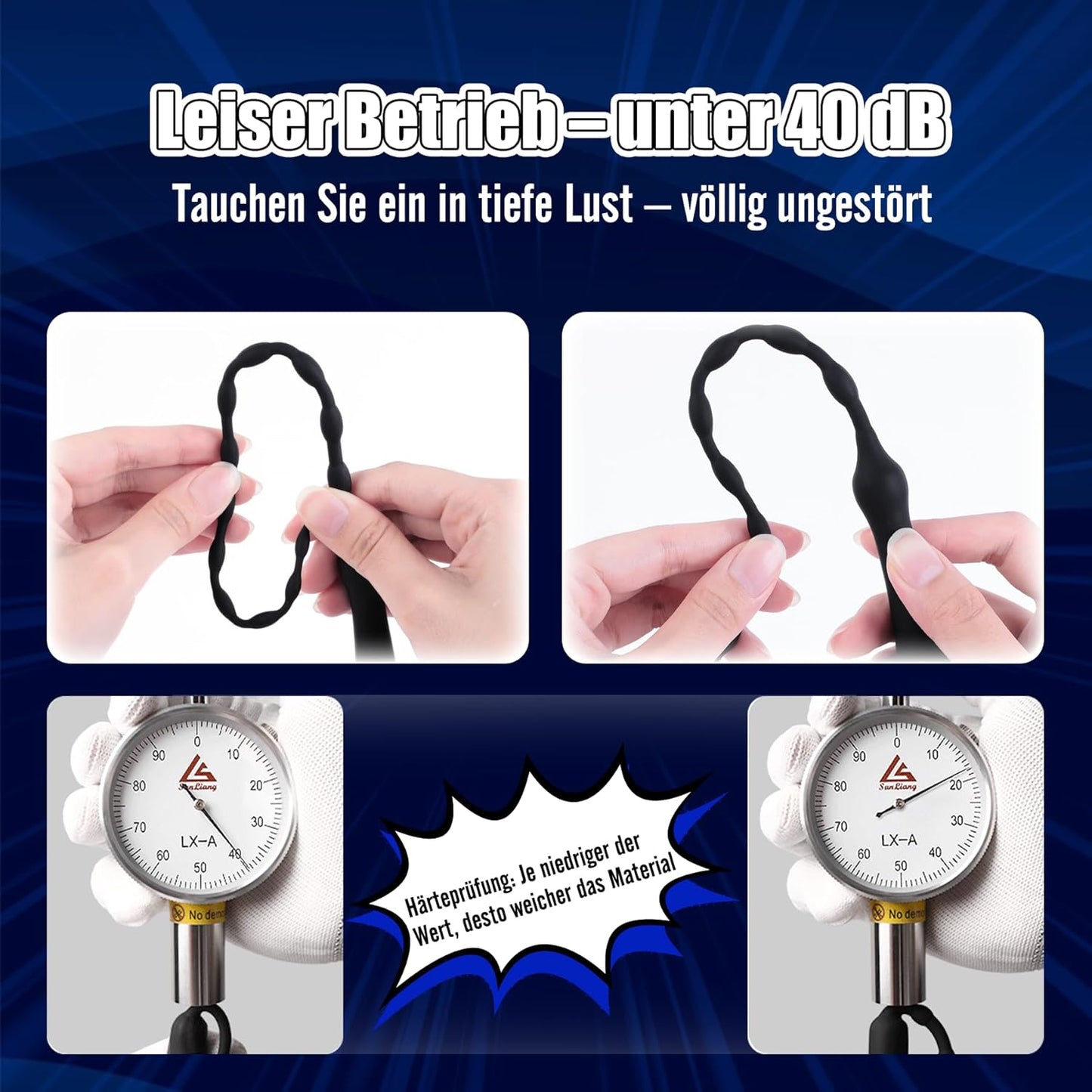 Urethral Dilator Dilatoren Penis Plug Stimulator Vibrator mit 10 Vibrationsstufen