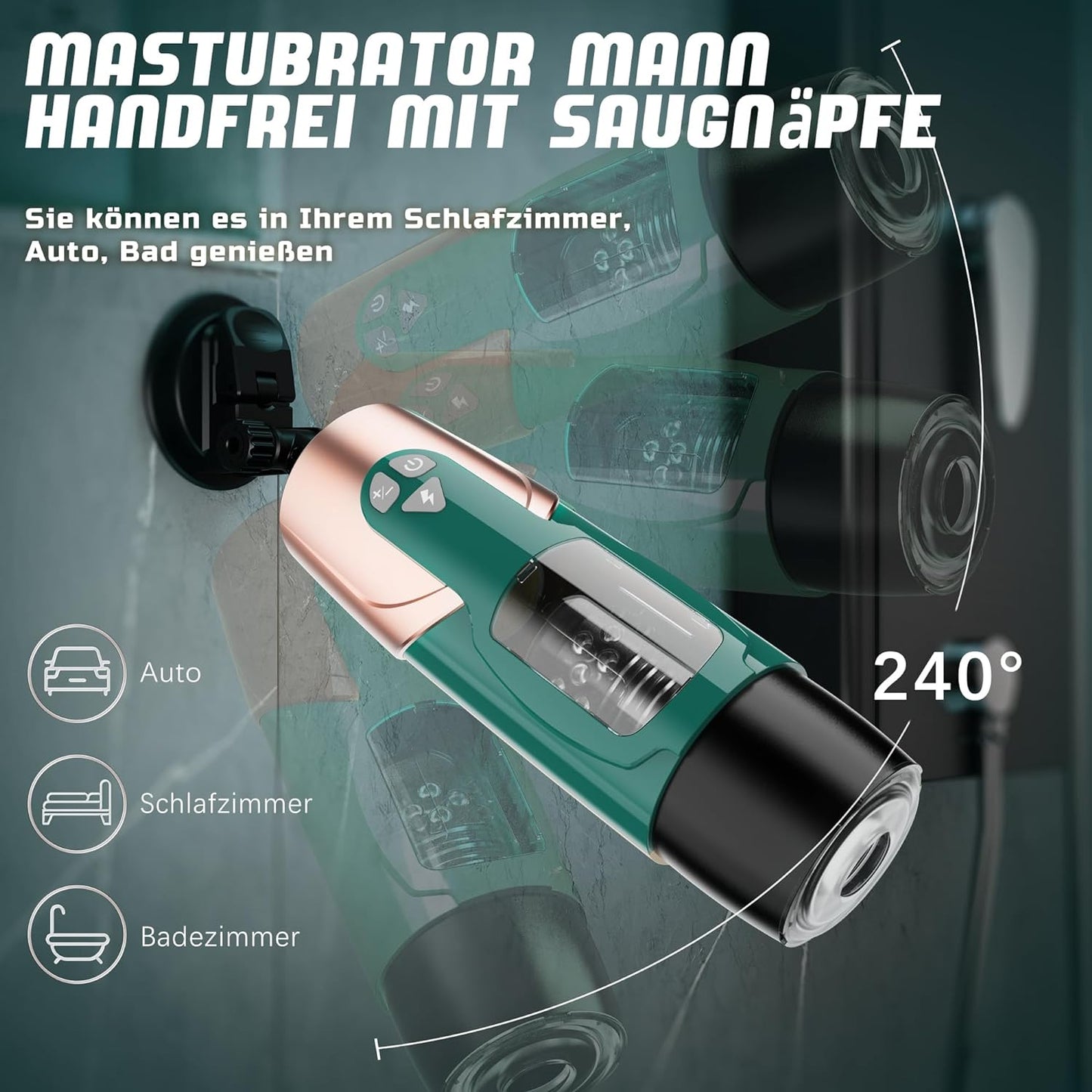Electric masturbator with 7 modes telescopic function and rotating