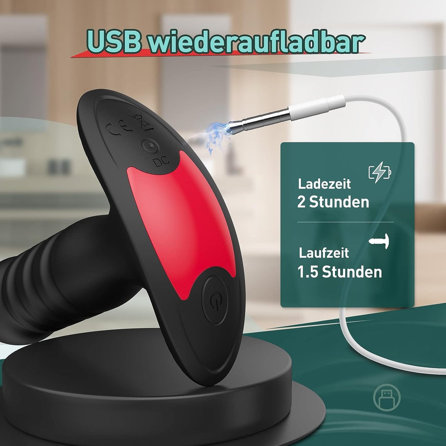 Schok 1 CM prostaat anale vibrators 3 schokmodi 7 vibratiemodi Aaron