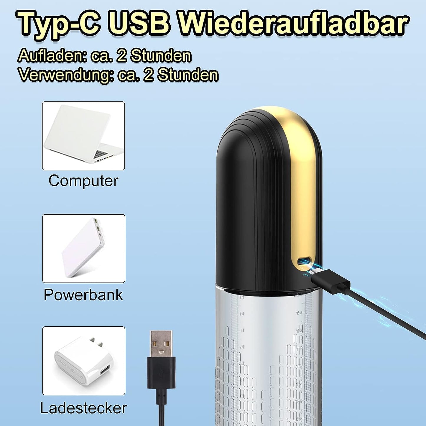 4 verschillende zuigintensiteiten Elektrisch penispomp-vacuümpompspeelgoed