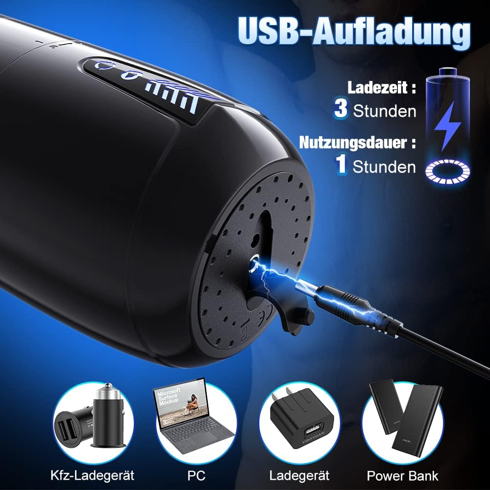 Automatische elektrische masturbatorbeker met 7 zuigmodi en 7 rotatiemodi