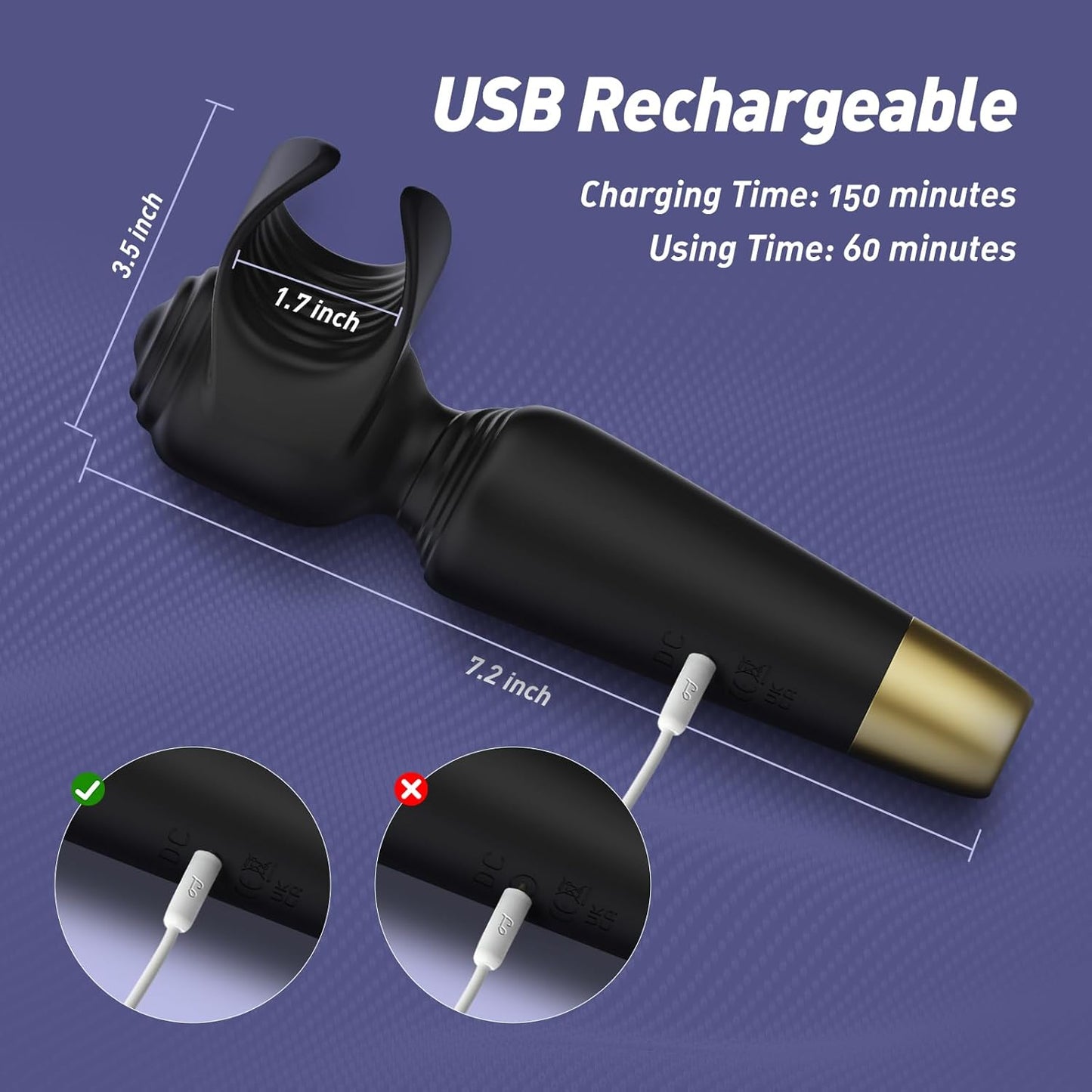 2 IN 1 Automatischer Masturbator Stroker Eichel Massage Penistrainer mit 7 Vibrationsmodi