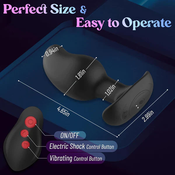 E-Stim Butt Plug Prostata Massager Analvibrator mit 8 Elektroschock und Vibrationsmodi