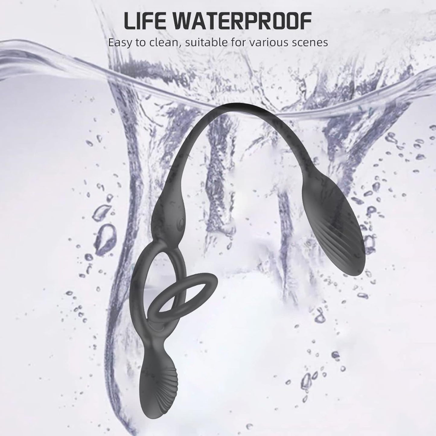 Anale vibrators met cockringen, prostaatstimulator met 10 vibratiemodi