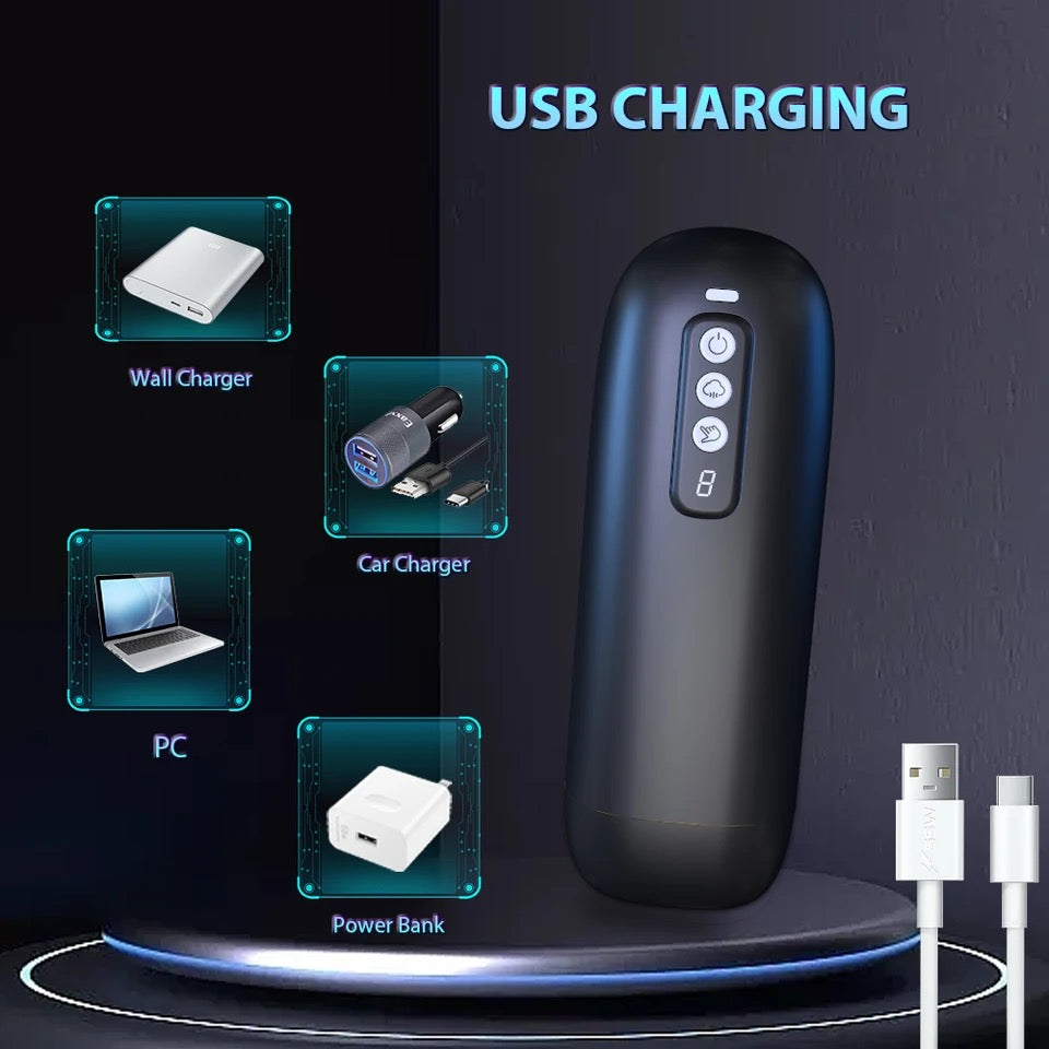 360° deepthroat-plezier en orgasme Automatische masturbator met 8 trillingsfrequenties en 8 zuigsnelheden