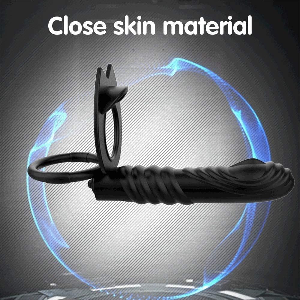 Multifunctionele penisvibrator dubbele penetratie anaalvibrator met vibrerende cockring