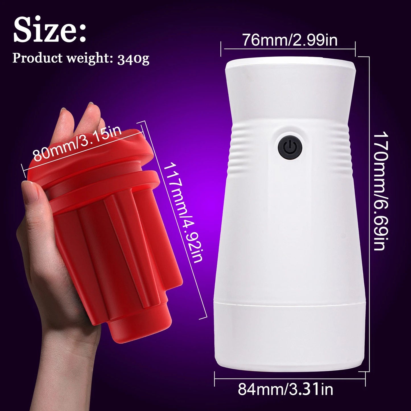 App-gesteuerte Realistische Masturbator Blowjob Maschine mit 9 Vibrationsmodi