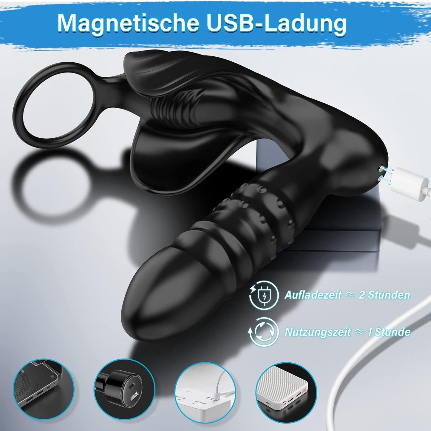 Intelligente app-bediening anale vibrators prostaatvibrator met 9 telescopische modi 9 vibratiemodi