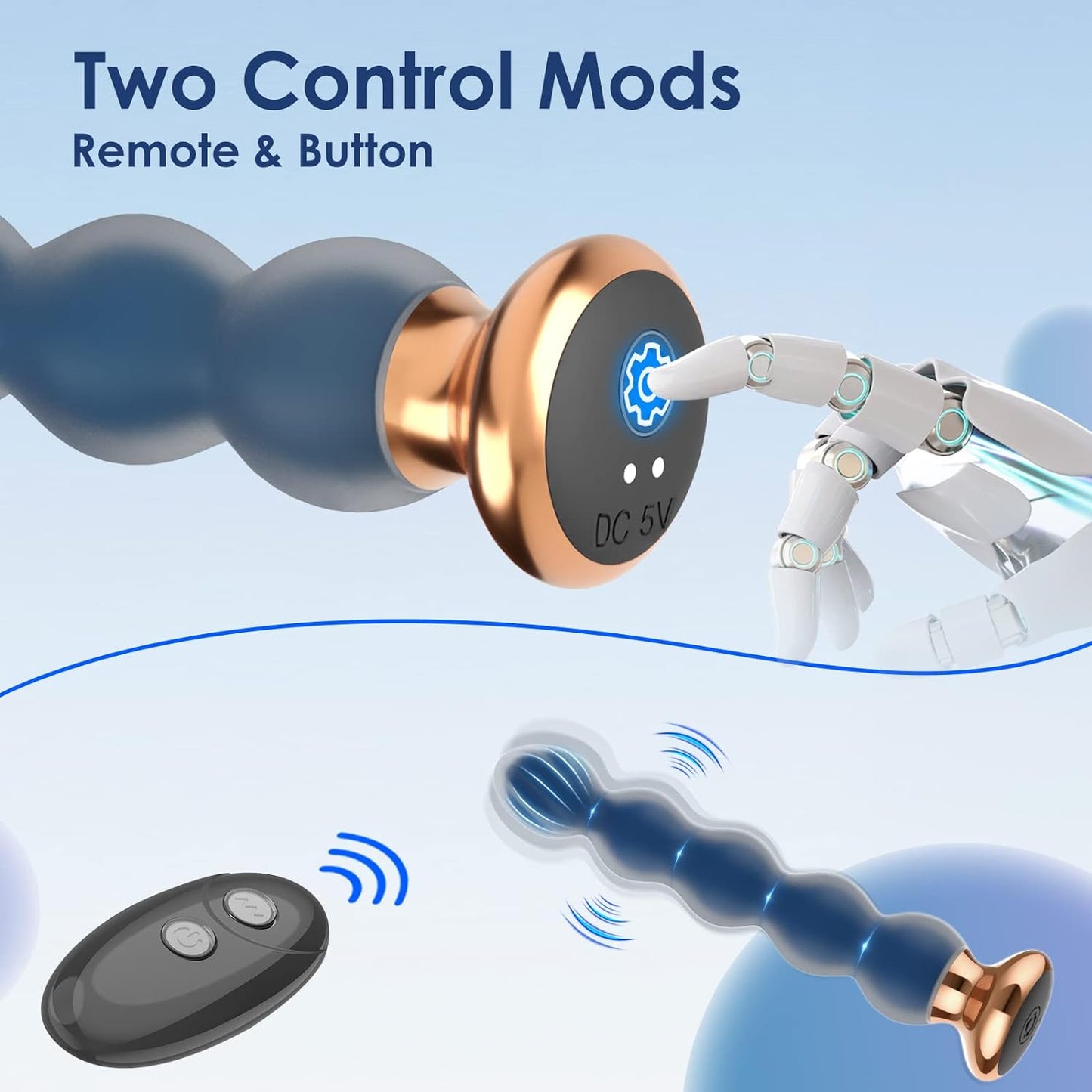 Prostaatstimulatie stimulator anale plug met 10 vibratiemodi afstandsbediening