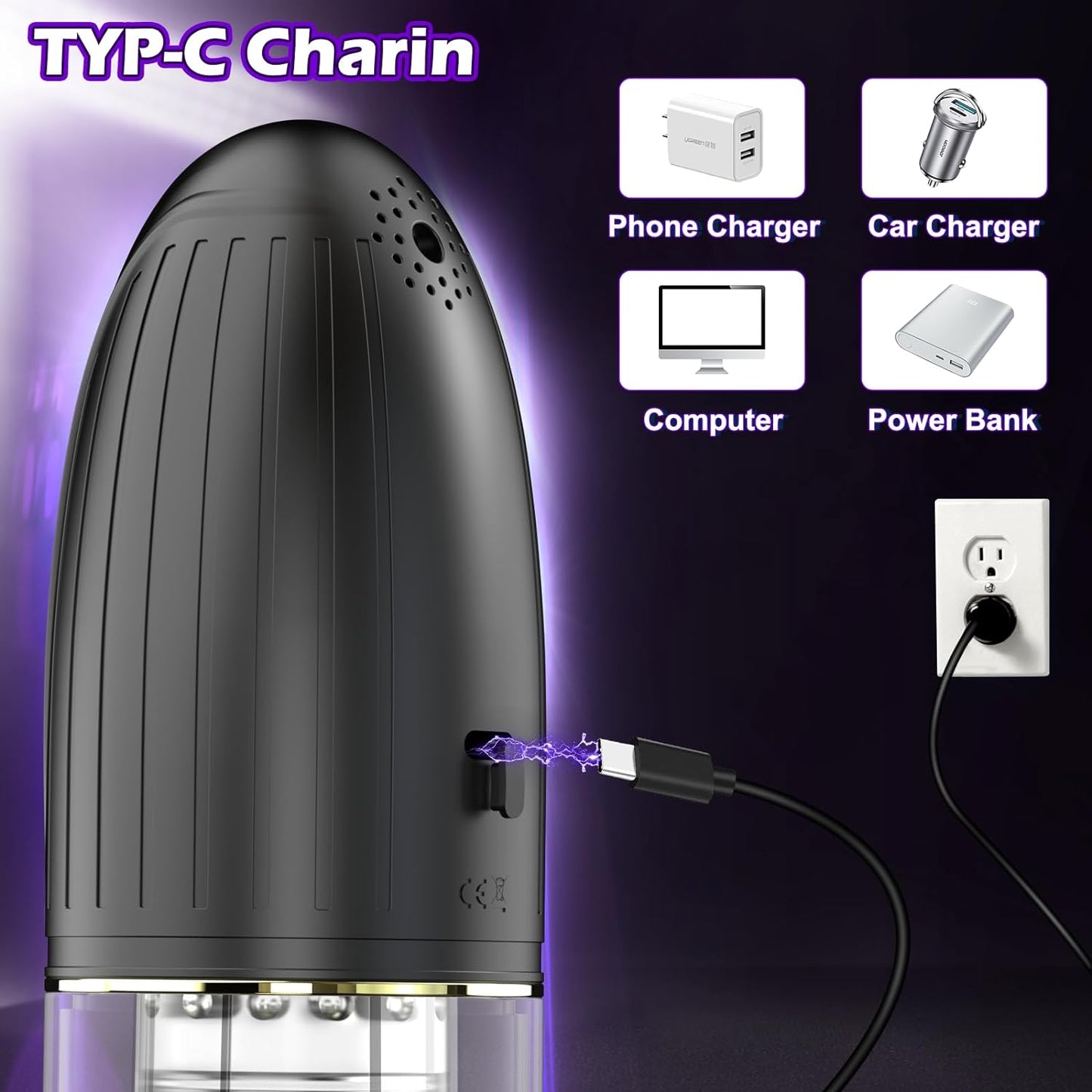 Elektrische mannelijke seksspeeltje masturbatorbeker met 10 rotatiemodi en stuwkrachtmodi