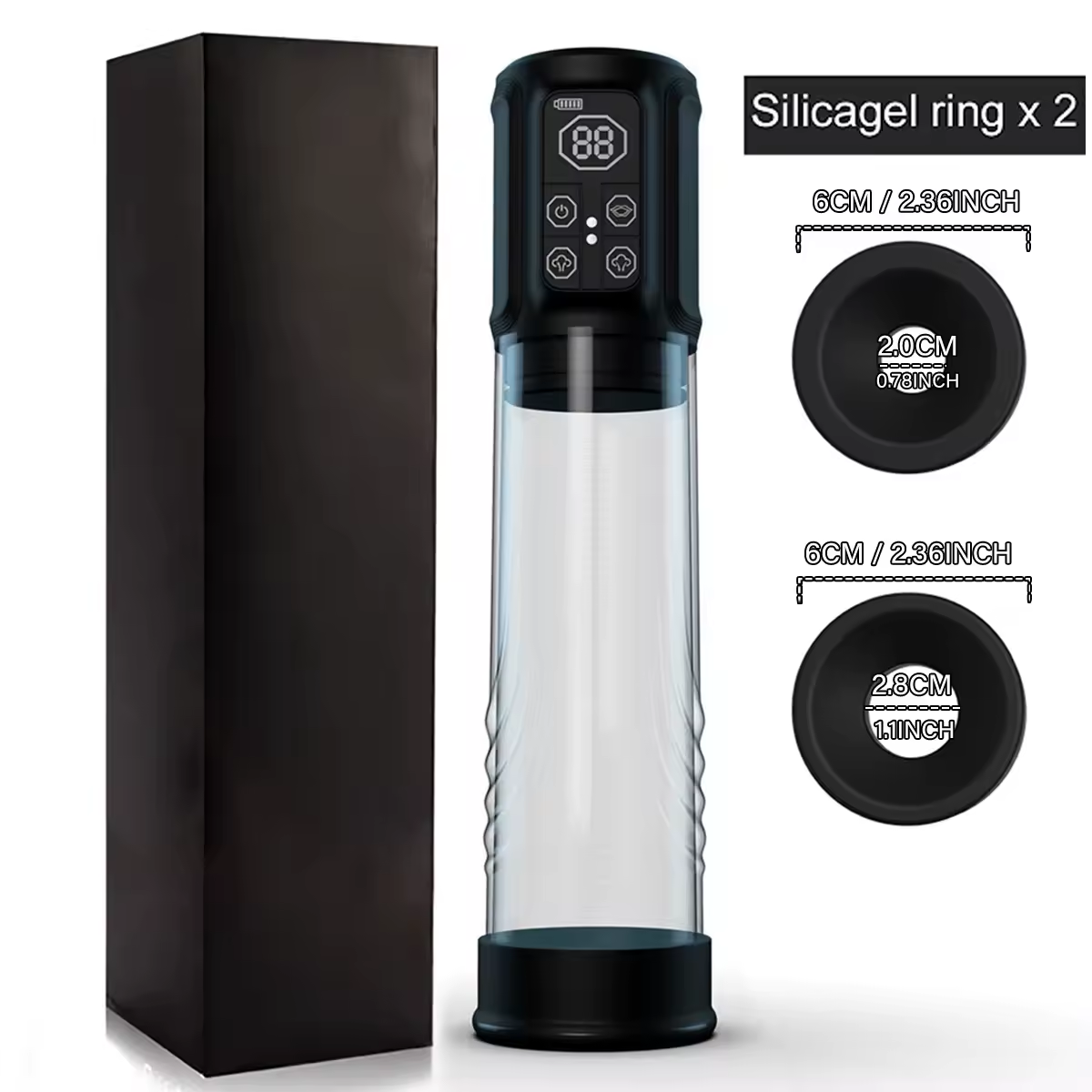 Elektrische Vakuumpumpe Penispumpe Masturbator mit 4 + 3 Saugdruck