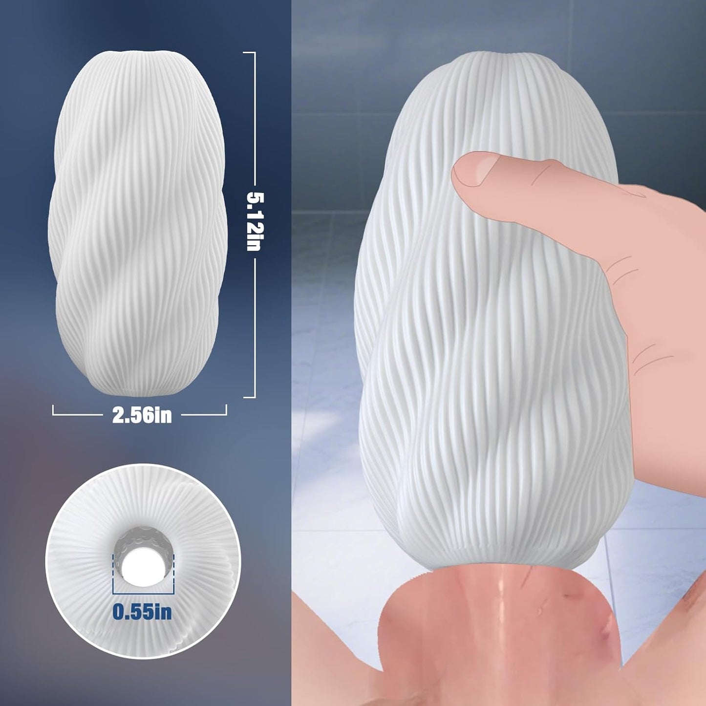 Realistische Hülle Penistrainer Pocket Pussy Masturbator mit Strukturierte Innenkammer