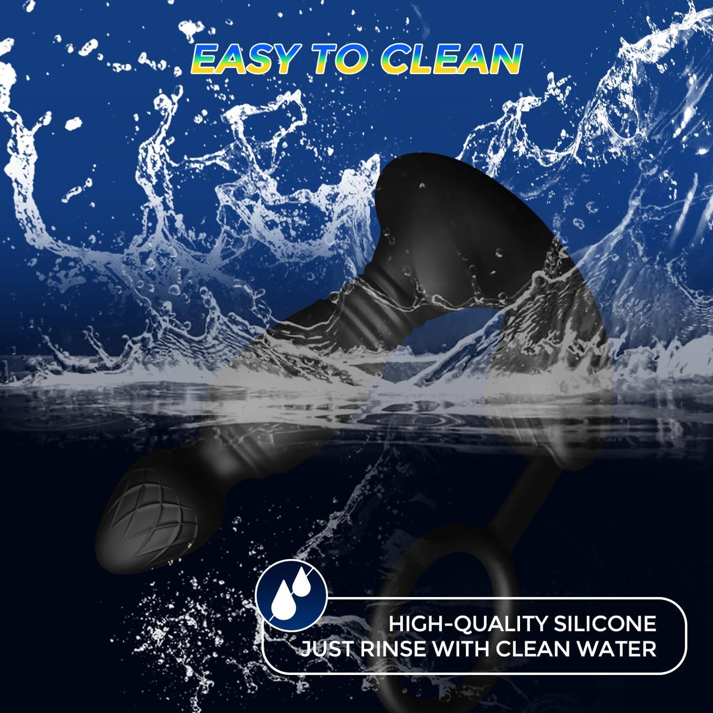 Analvibrator Prostatamassagegerät Penisring mit 9 Stoßmodi & 3 Leistungsstarke Motoren