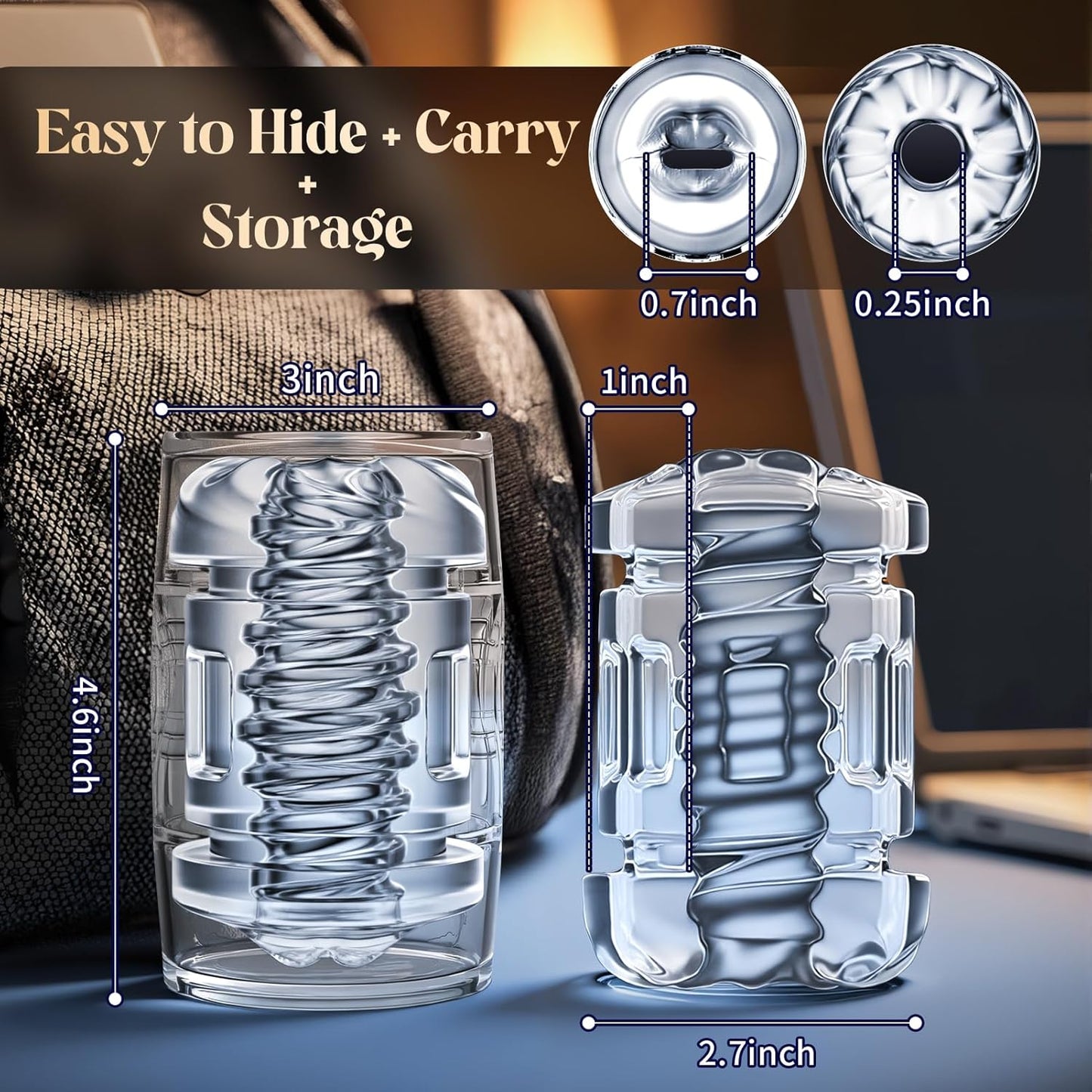 Offener Penistrainer Taschenmuschi Quetschbarer Masturbator Stroker Blowjob