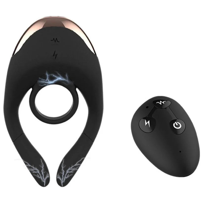 E-Stim Penistrainer Vibrator Cockring Masturbator mit 10 Vibrationsmodi & Elektroschocks