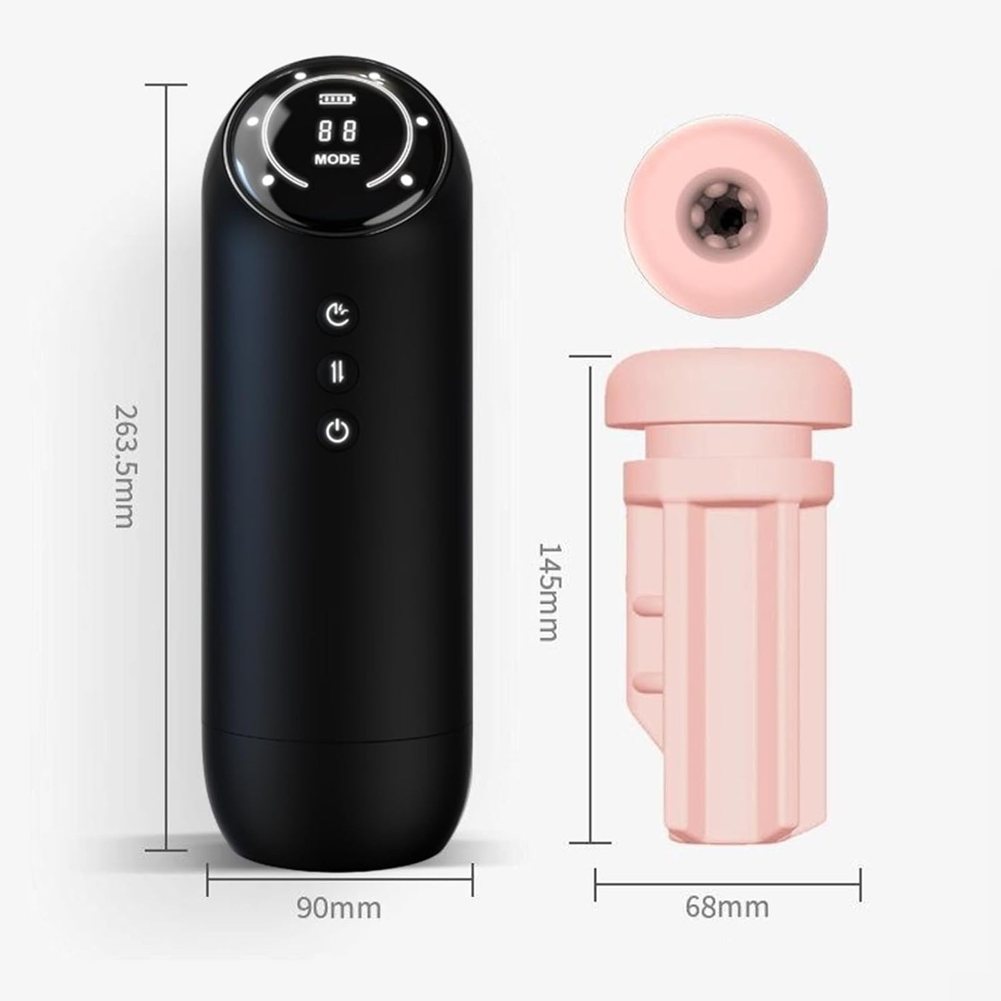 Electric Cup Masturbators Male Toy with 4 suction modes + 10 vibration modes