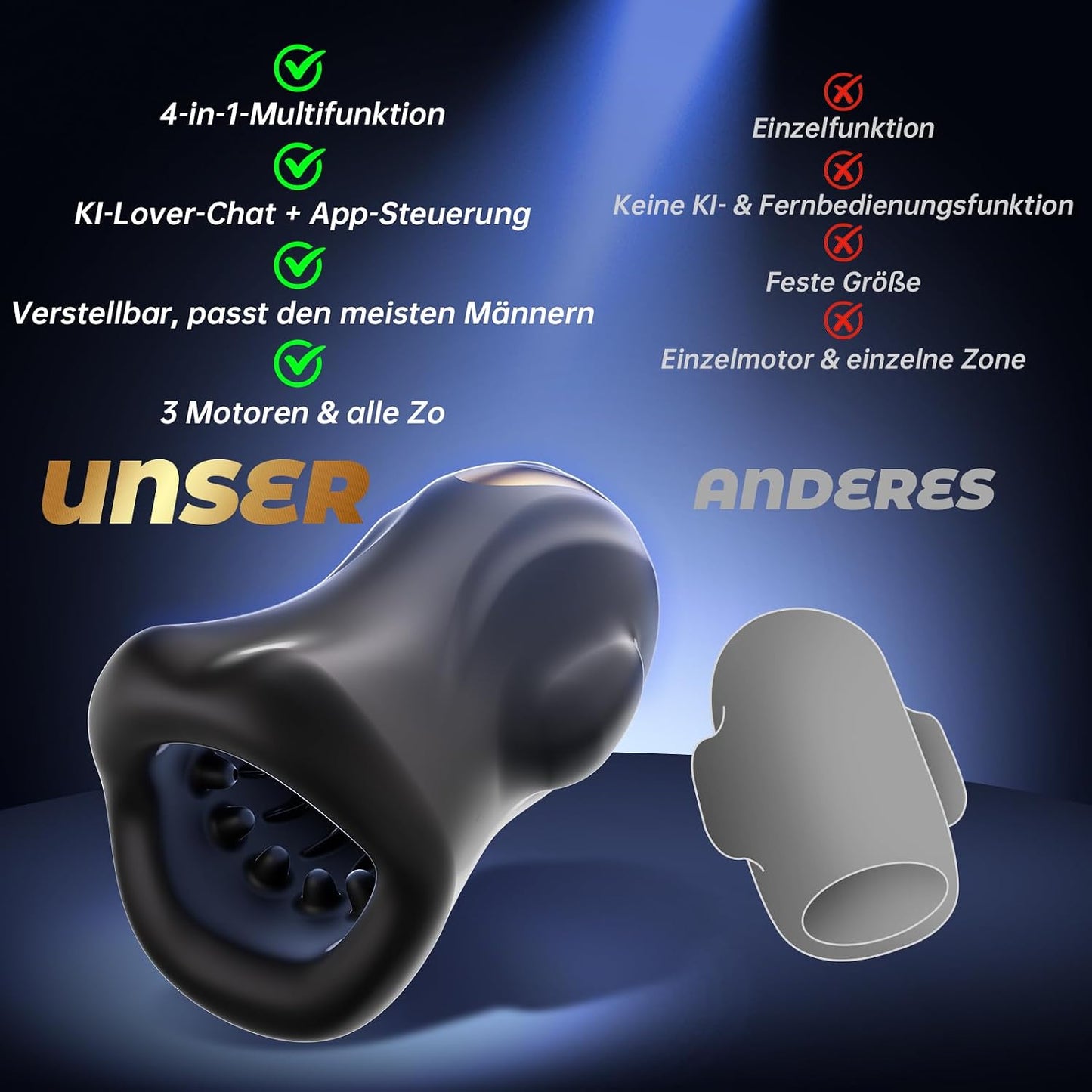 360° Umhüllt Penis Trainer Vibratorensets Masturbator Taschenmuschi mit 9 Modi