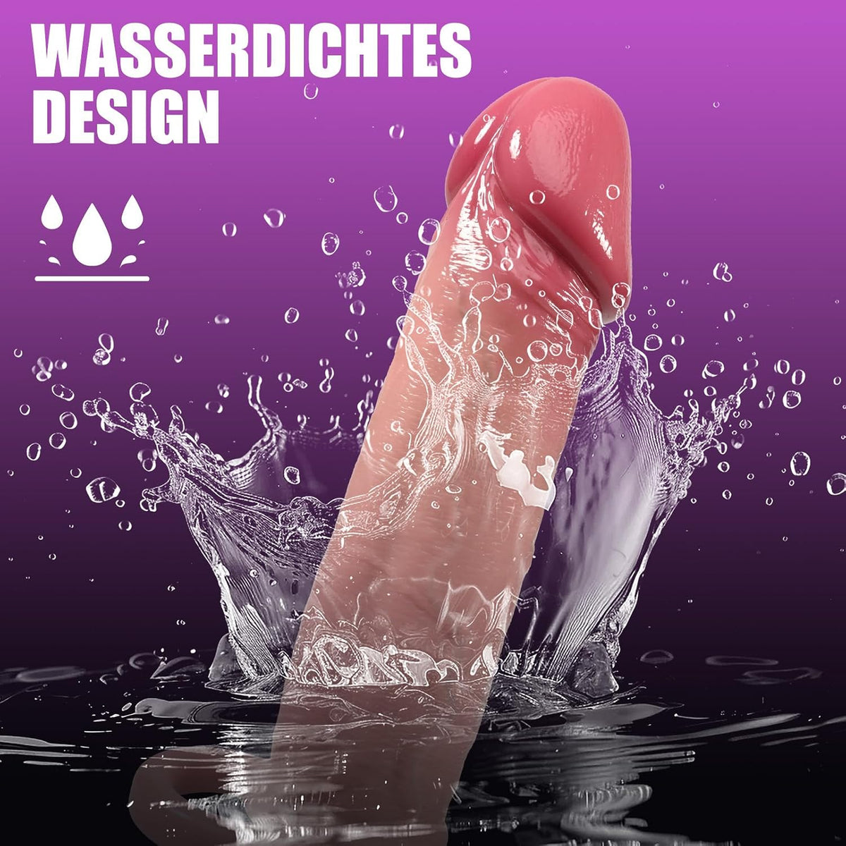 22,6*6 CM Realistische Penismanschetten Penis Ring Silikon Penishülle mit Beweglicher Vorhaut