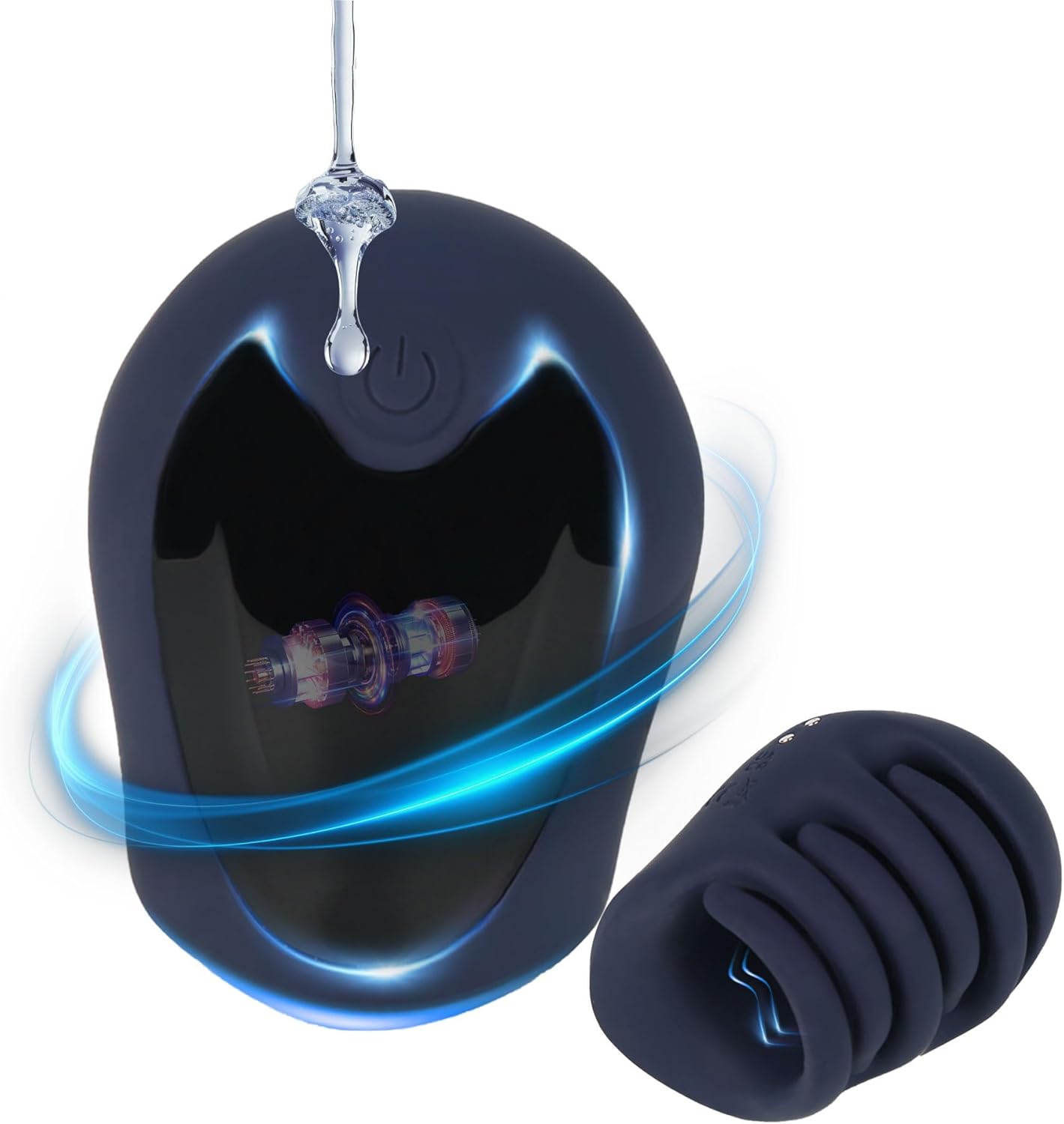 LCD Display Elektrische Penistrainer Eichel Stimulator mit 10 Vibrationsmodi