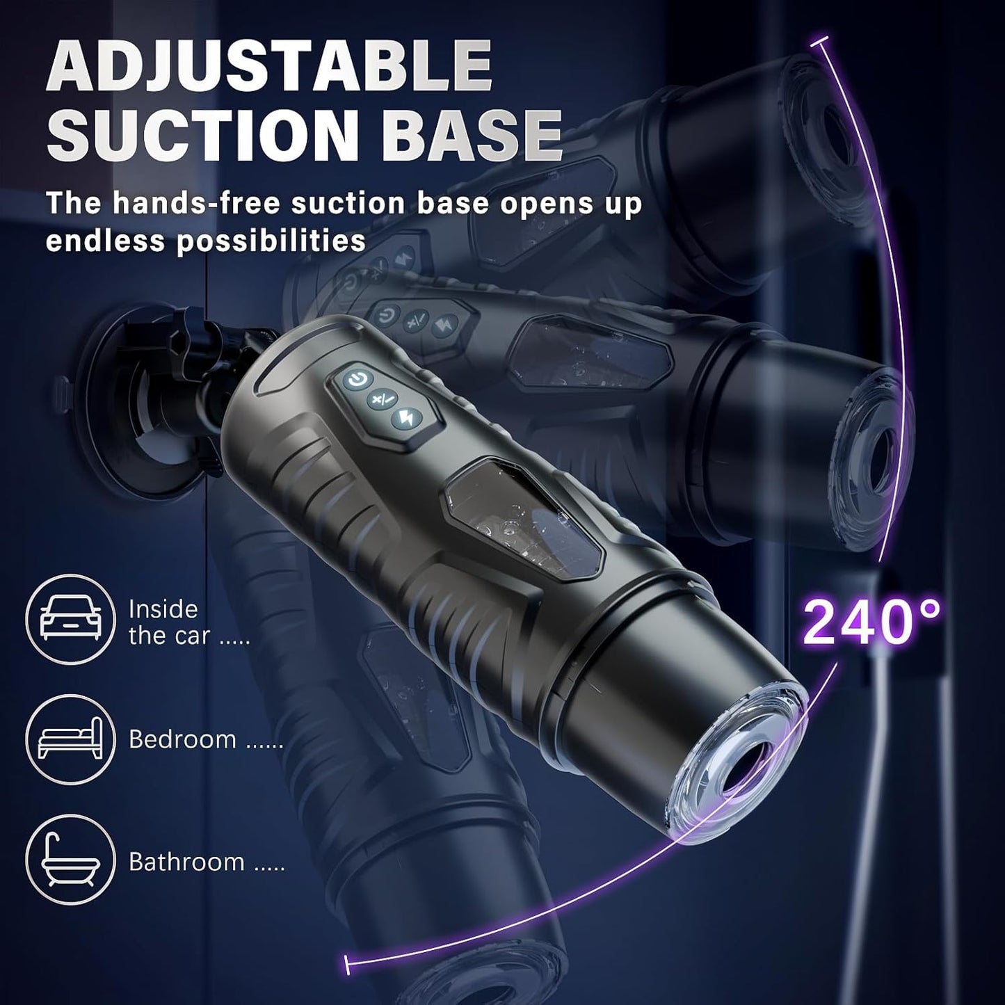 Automatischer Masturbator Stroker Blowjob Machine mit 7 Stoß 7 Rotations & 7 Streichfunktionen