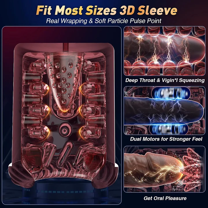 Automatischer Masturbator Penispumpen Lustmaschine mit 7 Stoß & Rotations & Vibrations