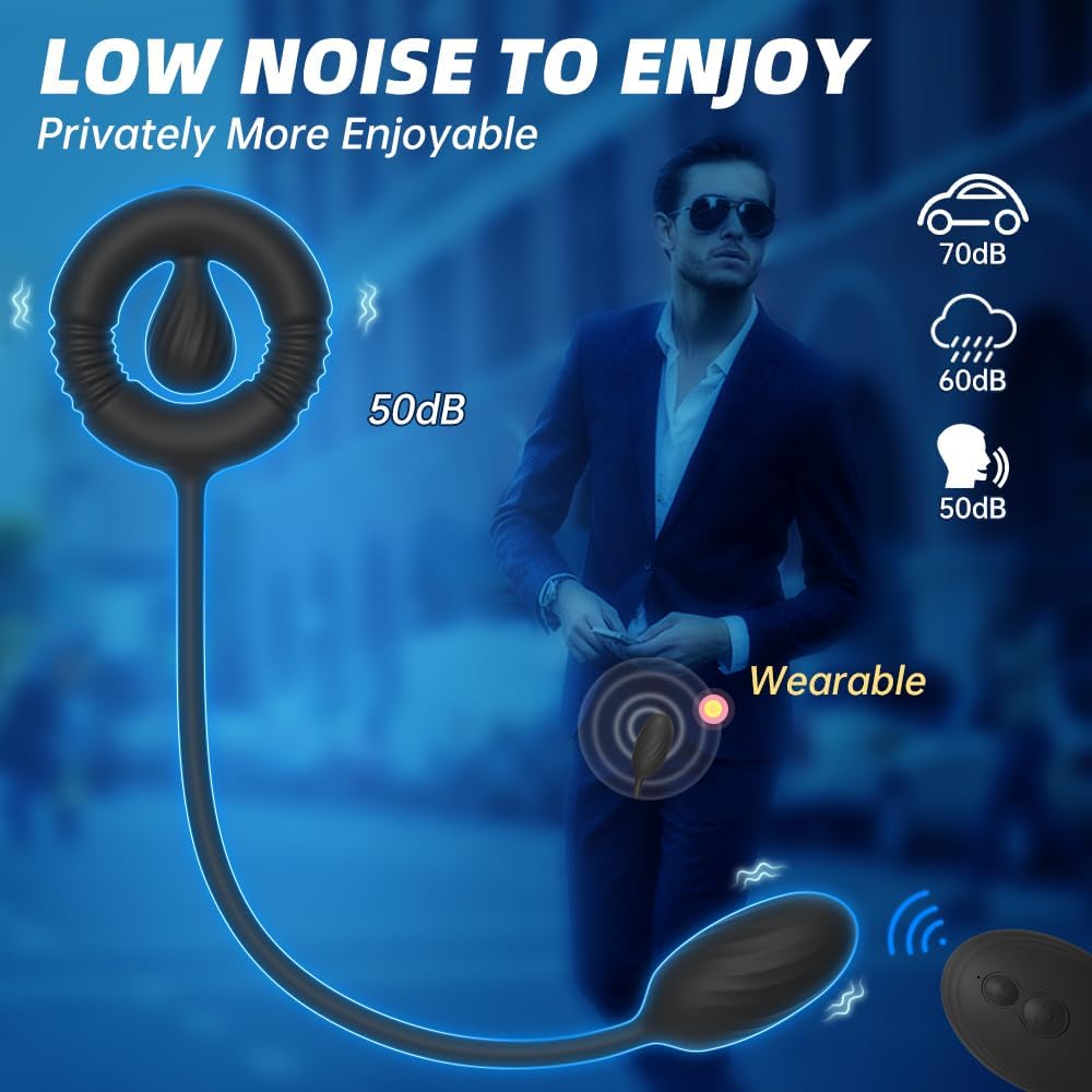 3 IN 1 Penisring Prostatamassagegerät Analvibrator Stimulator mit 10 Vibrationsmodi