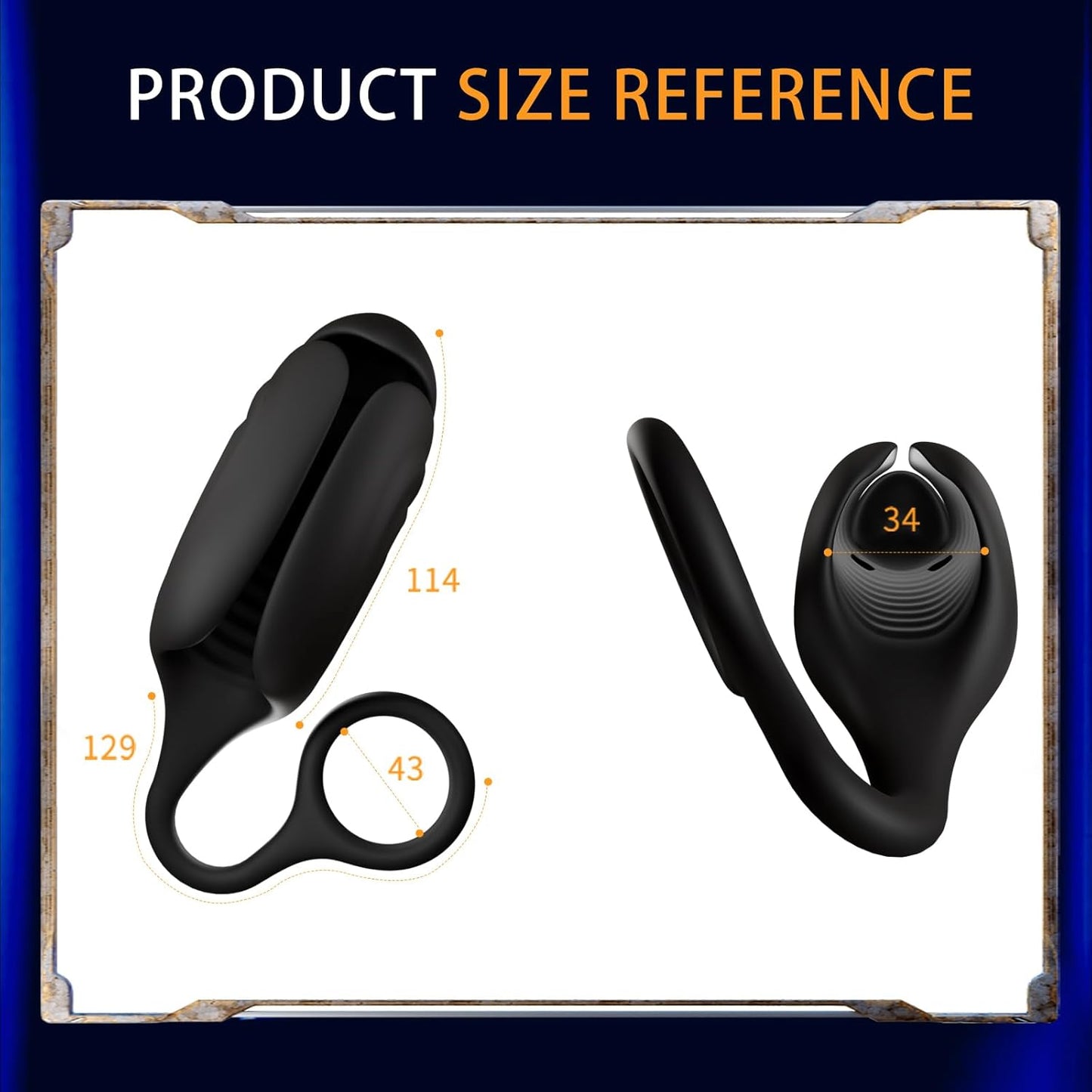 E-stim Penistrainer Eichel Massage Stimulator mit 5 Elektroschock & 10 Vibrationsmodi