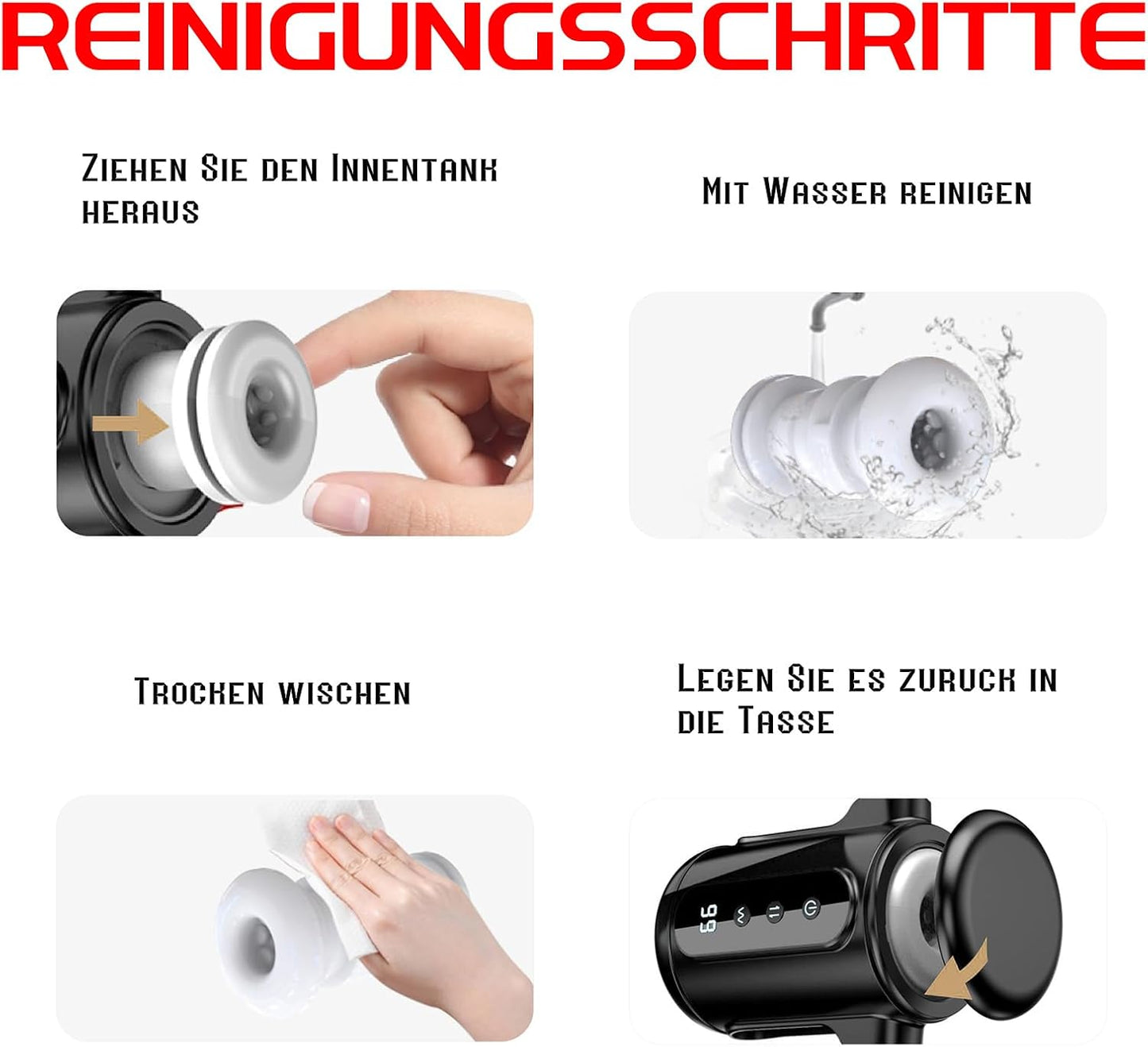 Automatischer Masturbator Penistrainer Stroker Blowjob mit 9 Frequenzen
