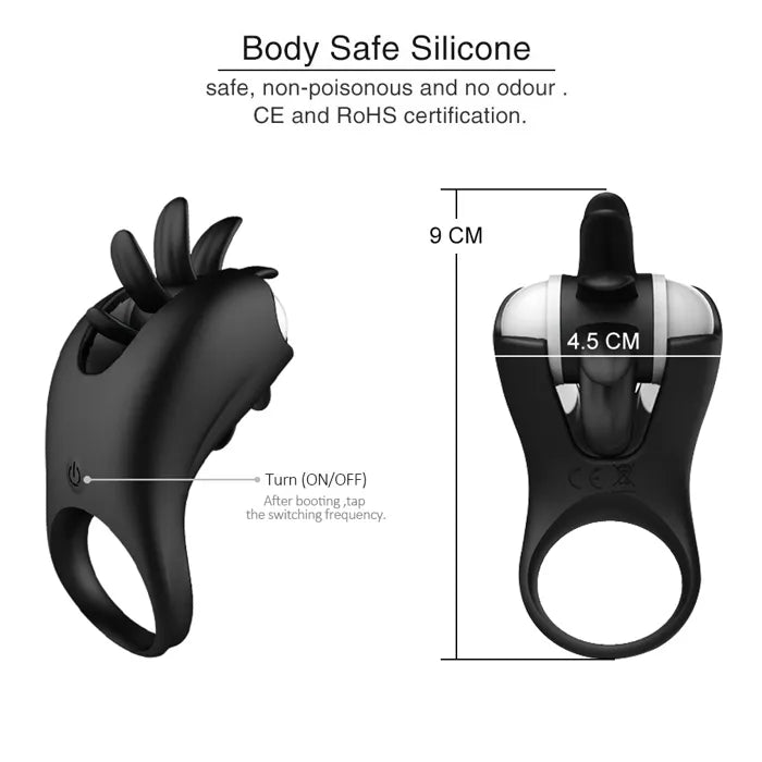 Penisringe Vibratoren Eicheltrainer Massagegerät mit 10 Vibrationsmodi