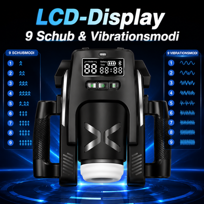 LCD-Display Automatischer Masturbator Sex Mahcine mit 9 Schub & Vibrationsmodi
