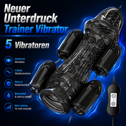 Neuer Unterdruck Penistrainer Vibrator Extender Masturbator mit 5 Vibratoren
