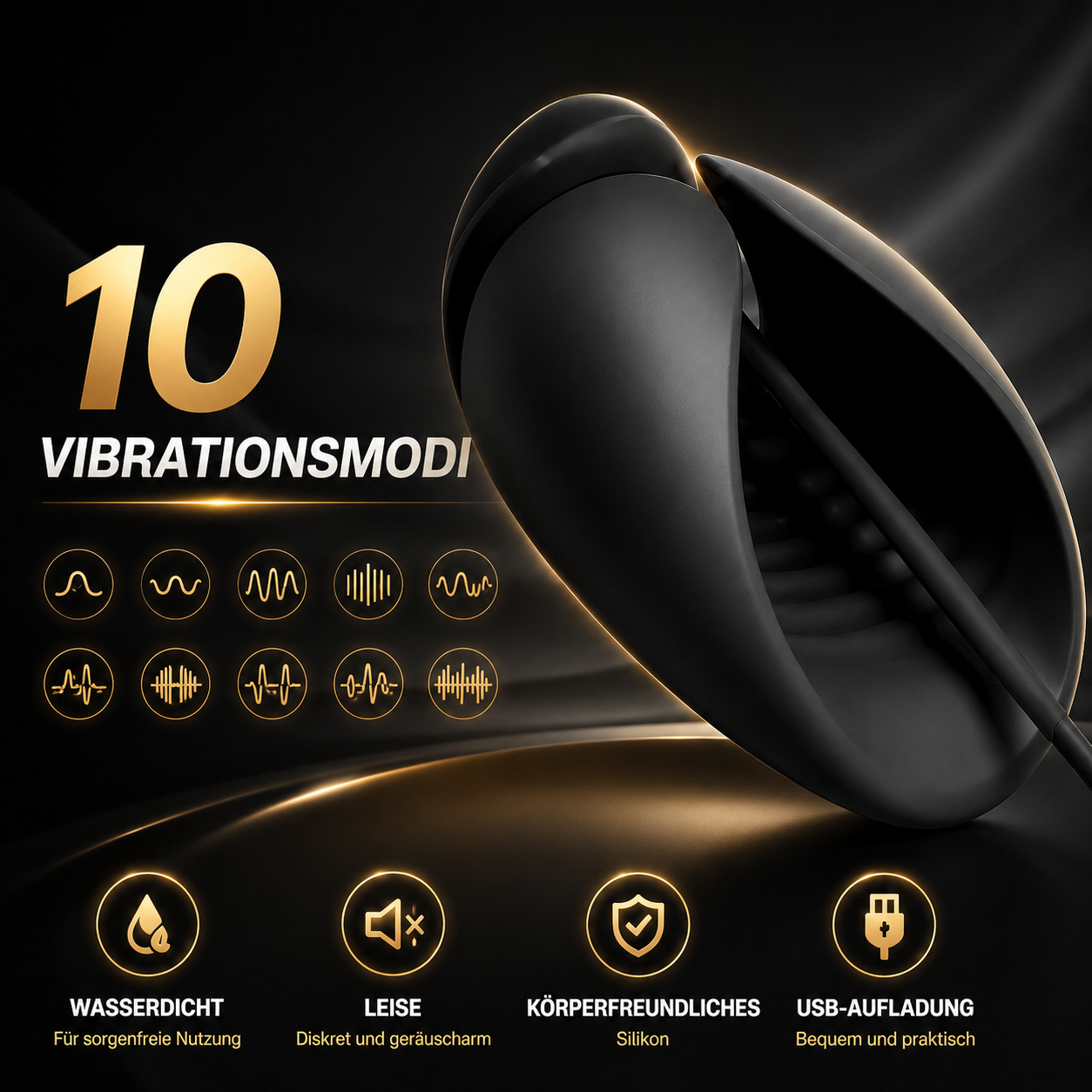 Elektrisch Penis Trainer Dilator Harnröhre Vibrator Eichel Stimulator mit 10 Vibrationsmodi