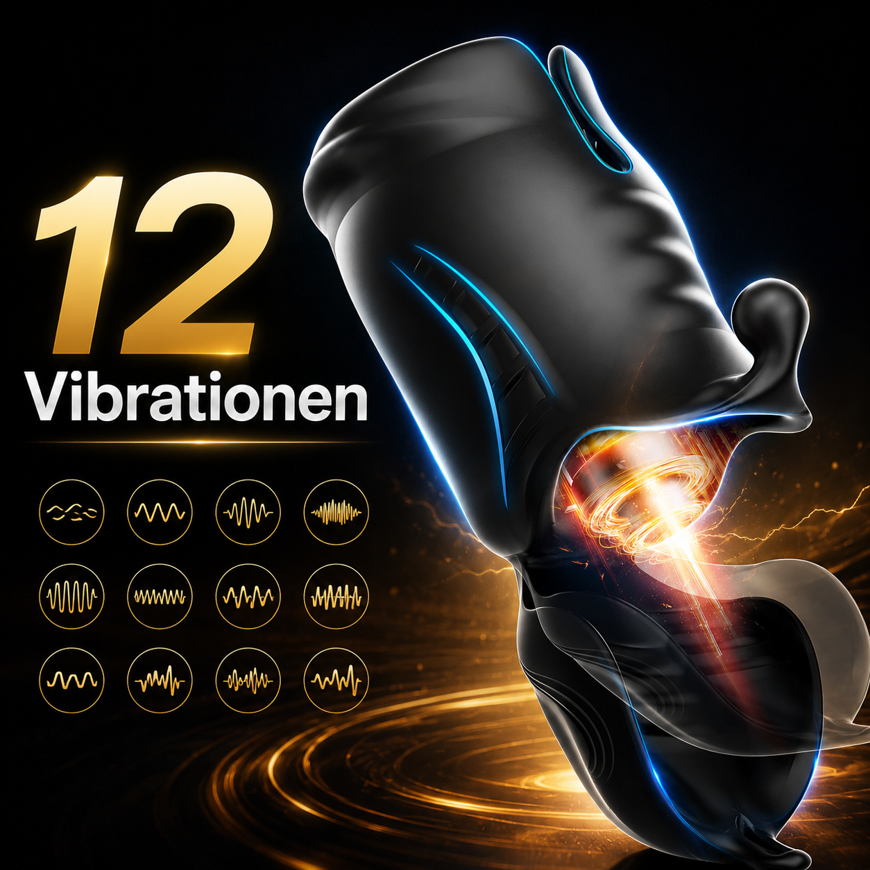 Automatische Masturbator Eichel Massager Penis Verzögerung Trainer mit 12 Vibrationen