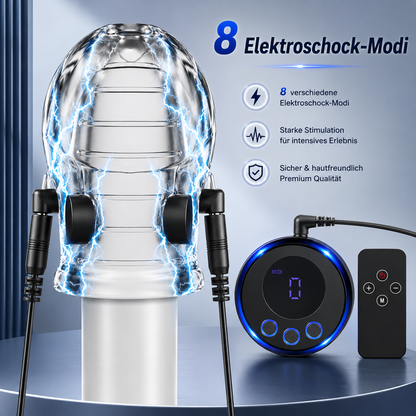 E-stim Extrem Eichel Hülse Penis Trainer Set mit 8 Elektroschock-Modi