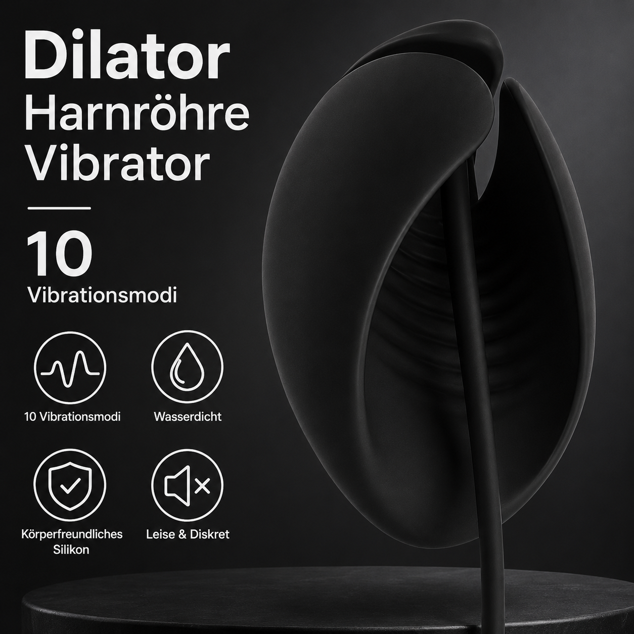Elektrisch Penis Trainer Dilator Harnröhre Vibrator Eichel Stimulator mit 10 Vibrationsmodi