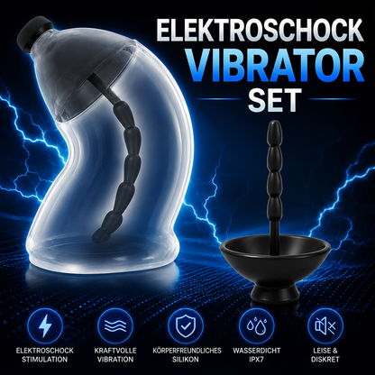 Ernbedienung Elektroschock Penistrainer Stimulator Anal Plug Set