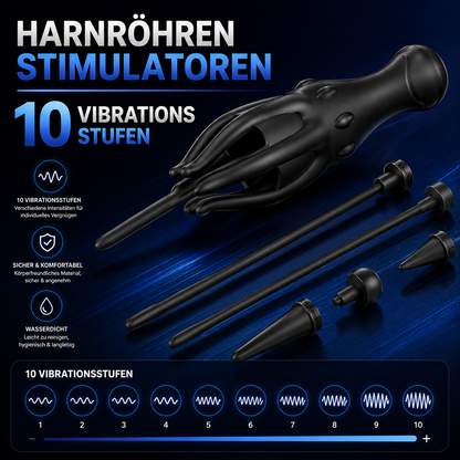 Penis Vibrator Stimulator Set Harnröhrenstimulatoren mit 10 Vibrationsstufen