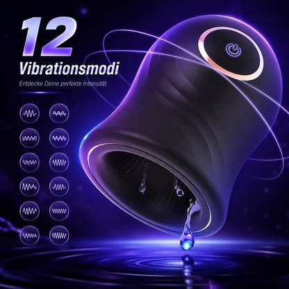 Elektrische Penistrainer Eichel Stimulator Masturbatoren mit 12 Vibrationsmodi