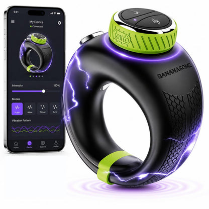 E-stim Penistrainer Vibrator Cockring Masturbatoren mit 10 Vibrationsmodi & 6 Strommodi